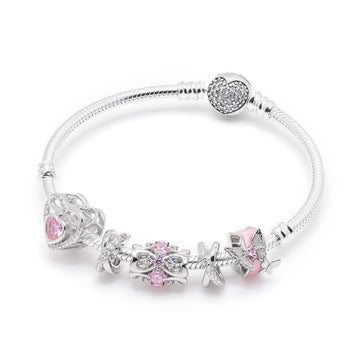 Armband mit Charms Set INFINITY LOVE aus 925 Sterling-Silber – Charmerie – erhältlich in 17 cm, 18 cm, 19 cm und 20 cm