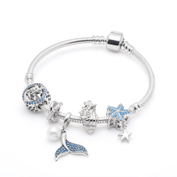 Armband mit Charms Set OCEAN WITHIN aus 925 Sterling-Silber – Charmerie – erhältlich in 17 cm, 18 cm, 19 cm und 20 cm