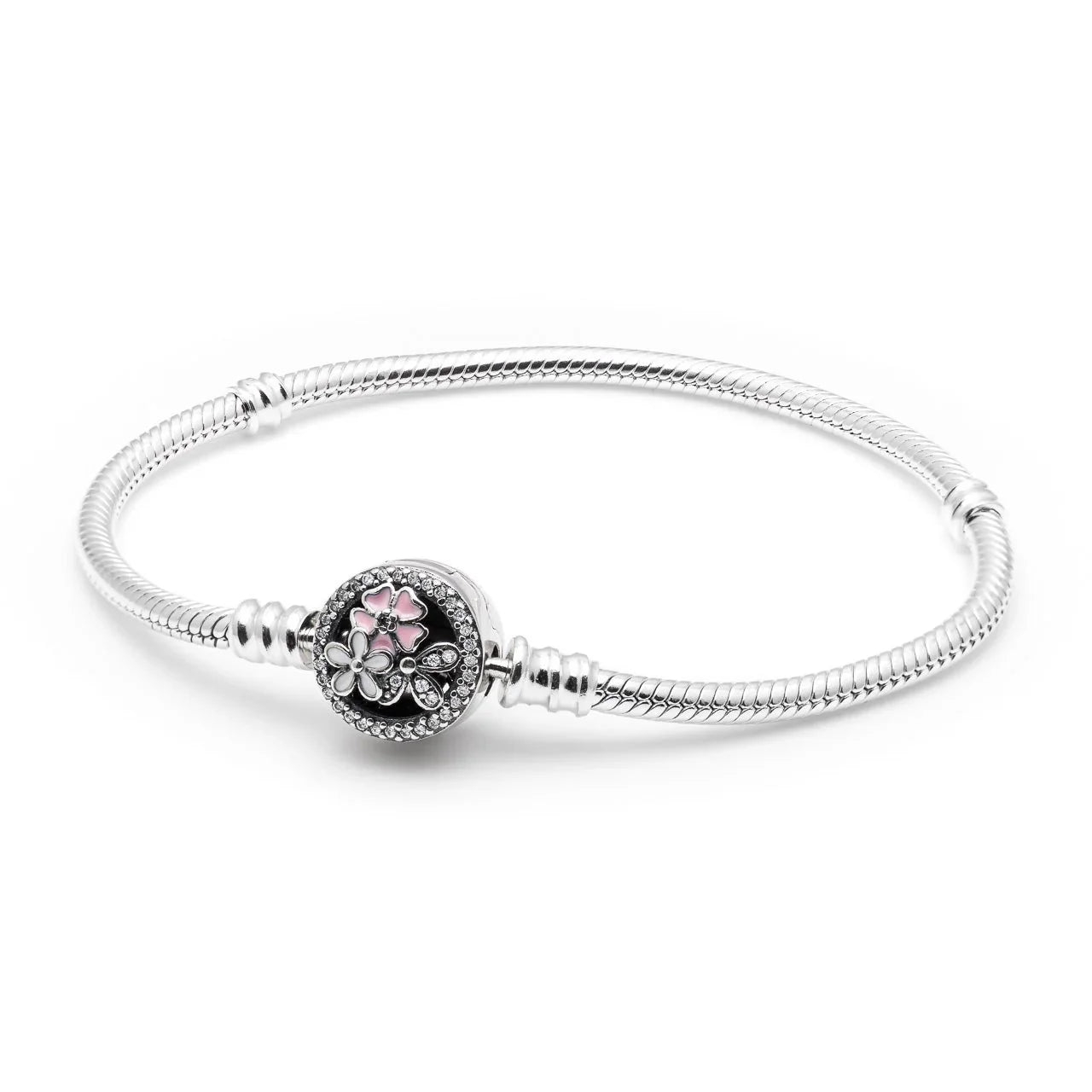 Charm Armband Blütenzauber aus 925 Sterling-Silber – Charmerie – erhältlich in 17 cm, 18 cm, 19 cm und 20 cm