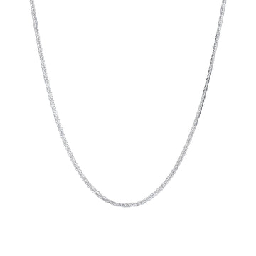 Chopin Silber Halskette, 925 Sterling Silber, laengenverstellbar 40+5 cm, filigran und zeitlos