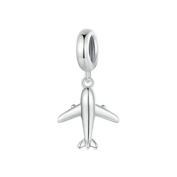 Flugzeug Reise Charm Anhänger aus 925 Sterling-Silber – Charmerie