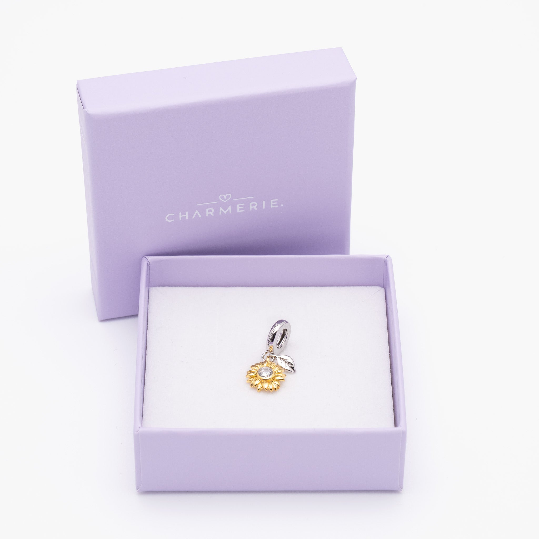 Goldene Sonnenblume Charm Anhänger