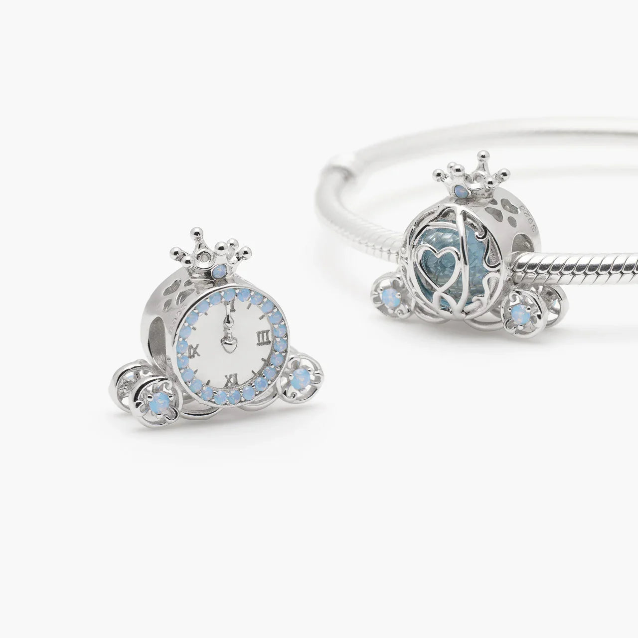 Märchen Kürbiskutsche Charm aus 925 Sterling-Silber, Komposition – Charmerie