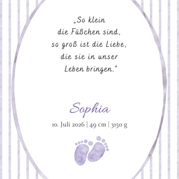 So klein die Füßchen sind, so groß ist die Liebe