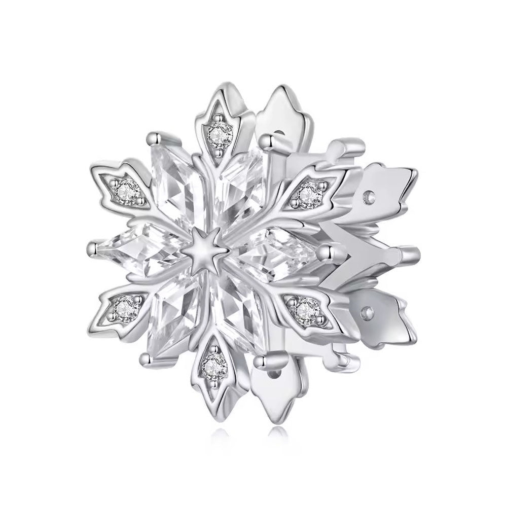 Schneekristall Charm aus 925 Sterling-Silber – Charmerie