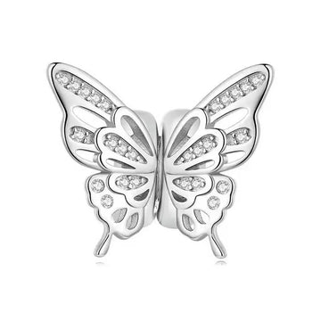 Teilbarer Schmetterling Pärchen Charm aus 925 Sterling-Silber – Charmerie